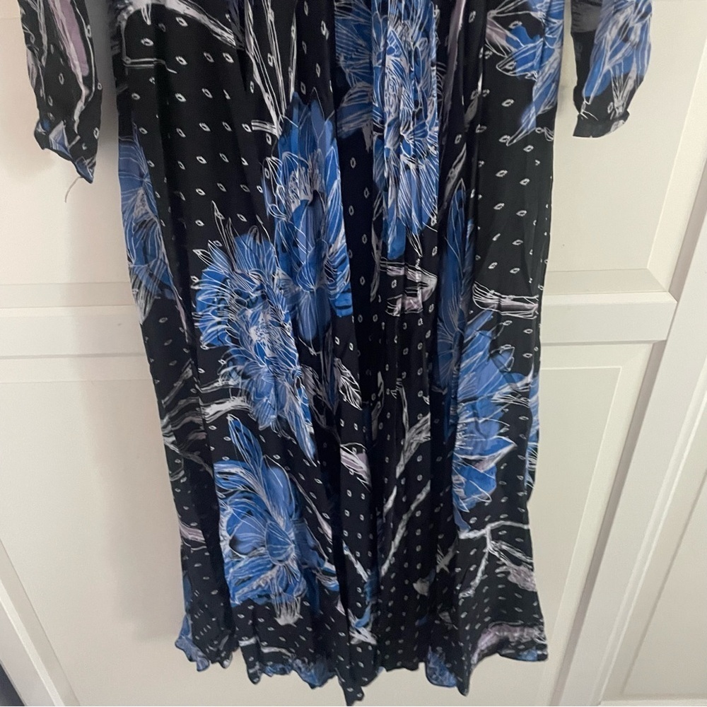 Free People Botanical Night Blue First Kiss Printed Maxi Dress - 37397 - Picture 5 of 12